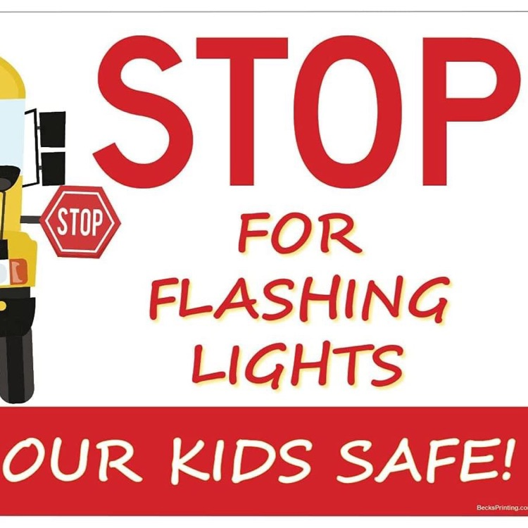 stop for flashing lights sign.