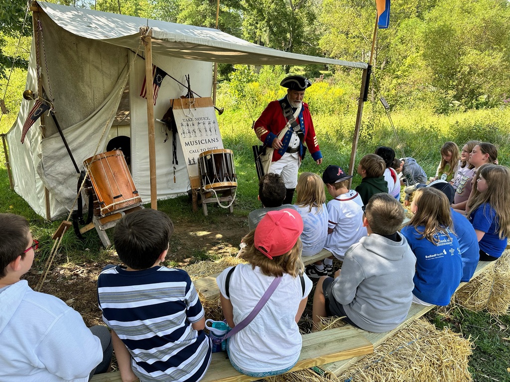 WES 4th Grade Students Get a History Lesson at the Abingdon Muster Grounds.